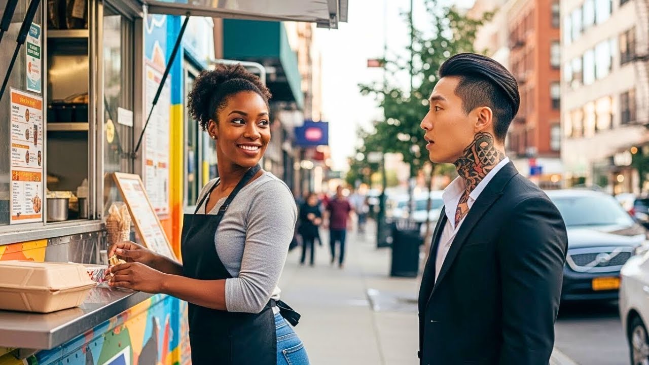 A Korean Mafia Boss Passed By A Food Truck, Unaware Fell For a Black Lady Selling Food At First Sigh