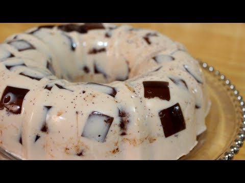 Video: Gelatina De Chocolate Con Crema