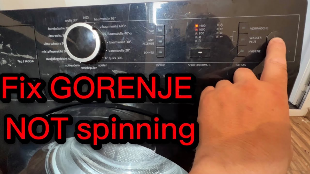 Fix GORENJE W7243PB washing machine wont spinn. Replace worn brushes