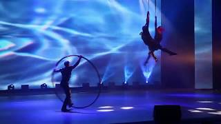 Circus Show by INDIGO. Cyr Wheel &amp; Aerial straps