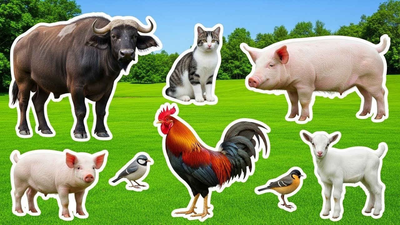 Farm Animal Sound Collection: Sheep, Cow, Pig, Goat, Chicken, Duck, Dog