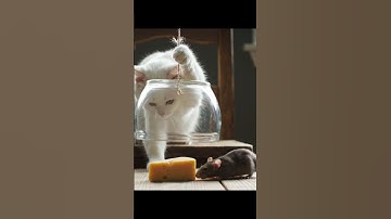 Shocking! 😱😱 The cat sets a trap and waits in silence #shorts #tabbycat #trap