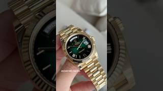 THIS IS SUCH A STUNNING PIECE #unboxing #rolex #daydate #rare #gold #watch #luxury #luxurywatches