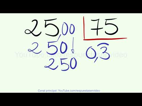 Dividing with decimals when the dividend is smaller than the divisor - Example 25 divided by 75