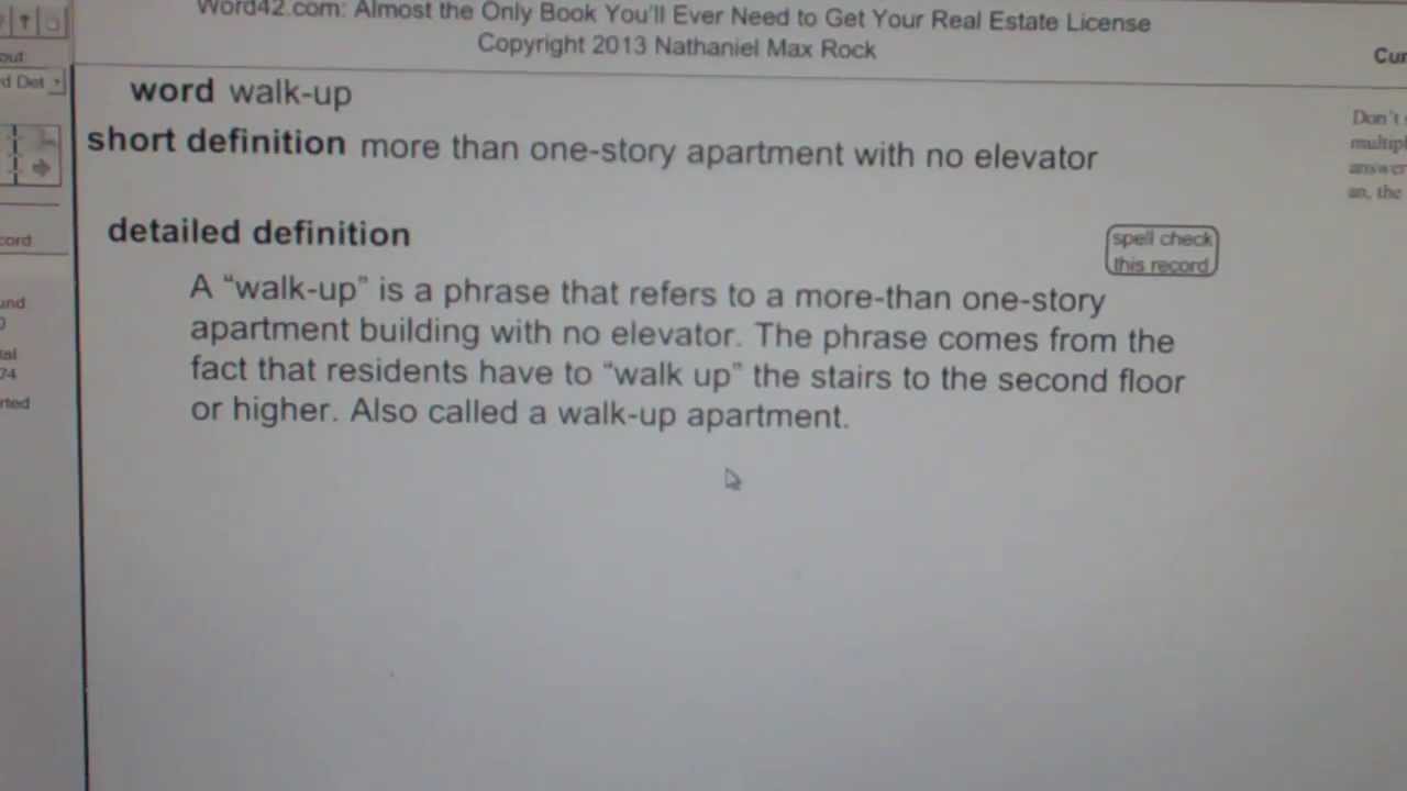 Walk Up Ca Real Estate License Exam Top Pass Words Vocabubee Walk Up Ca Real Estate License Exam Top Pass Words Vocabubee