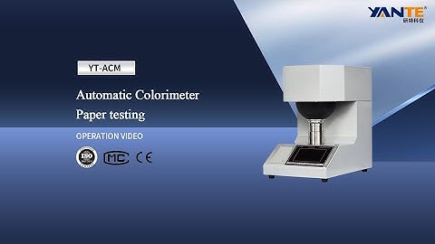 YT-ACM Automatic Colorimeter-Paper testing operation video