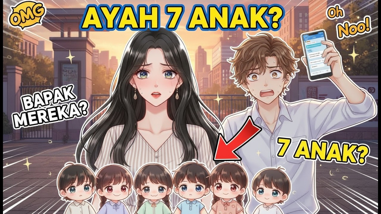 🔥 Ringkasan Komik: Gadis Sekolah Kembali dengan Tujuh Anak dan Mengaku Aku Ayah Mereka