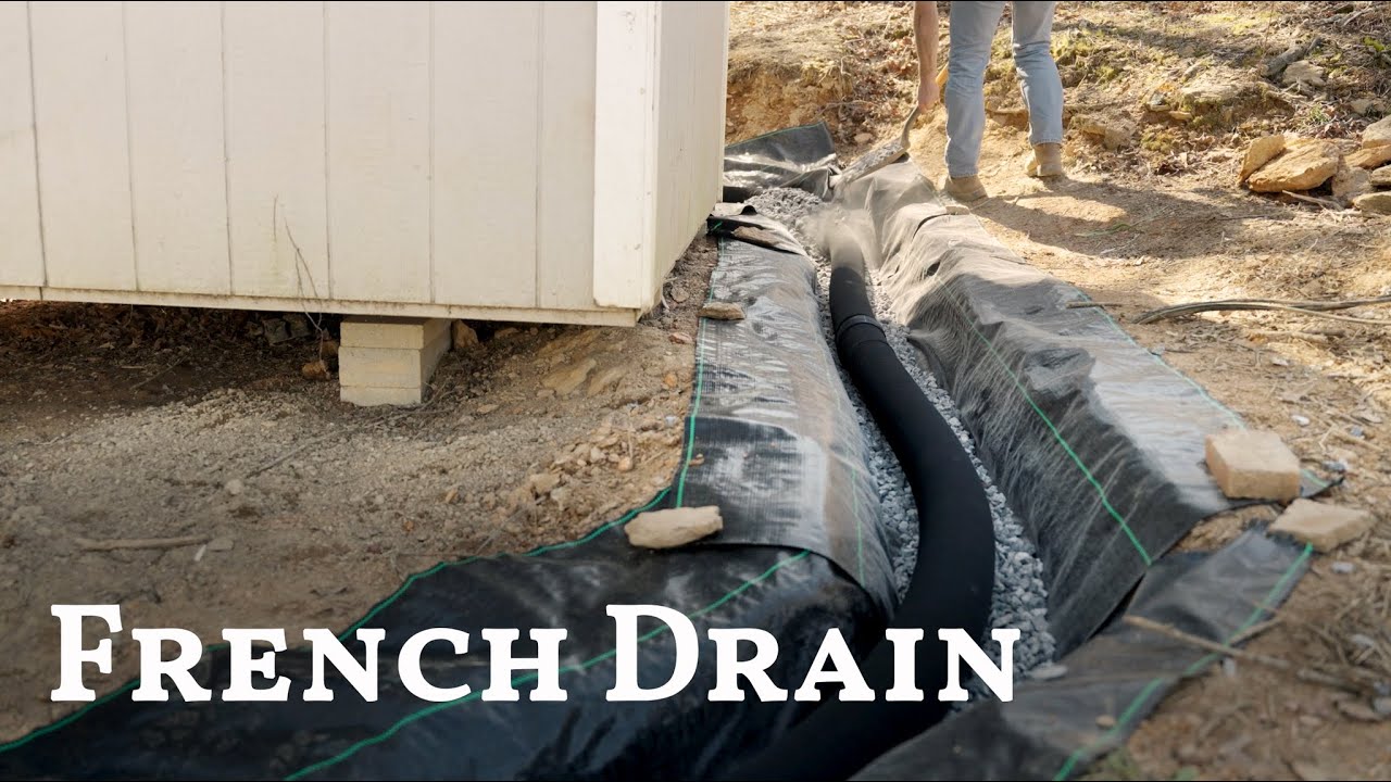 Hand Digging a French Drain