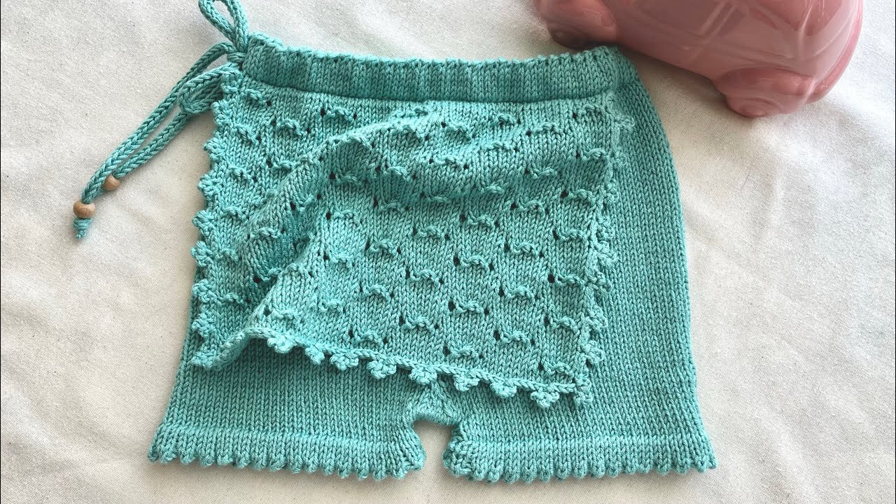 Örgü şort etek yapımı #handmade #knit #baby #örgü #ootd