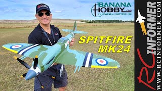 Banana Hobby / BlitzRC Mk24 Supermarine SPITFIRE 1100mm First Flight & Tuning Flight By: RCINFORMER