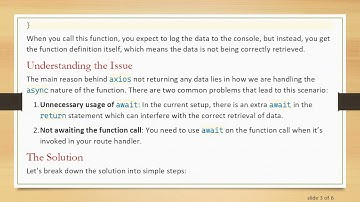 Fixing axios Not Returning Data from an API