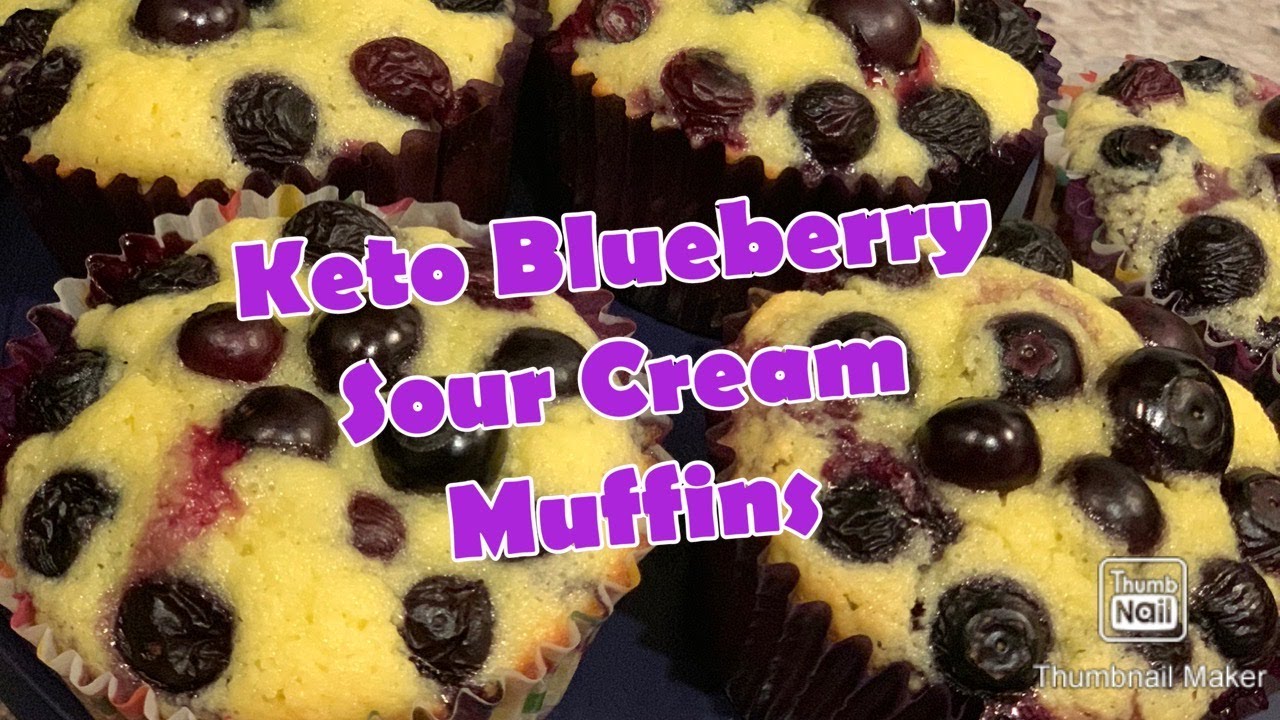 Keto Blueberry Sour Cream Muffins keto ketodiet sugarfree YouTube