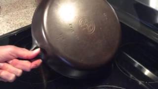 Griswold small logo grooved handle skillet no. 8, pn 704 I.