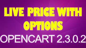 FREE Live Update Product Price with Option Price - Opencart 2.3.0.2