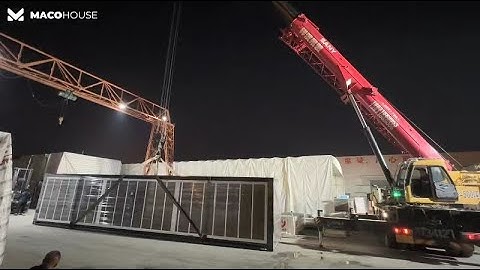 40 feet expandable container house loading video/tiny house/China house/foldable house