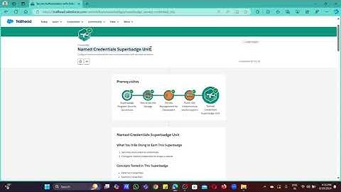 Named Credentials Superbadge Unit