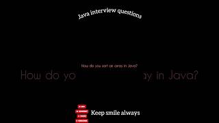 java interview questions #trending #viral #java #shorts #youtubeshorts #youtube