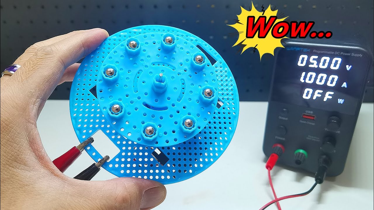 I Applied High Voltage to Modified Electric gyroscope | Energy ...