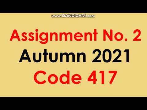 AIOU Code 417-2 Solved Assignment No.2 Autumn 2021