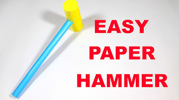 How to Make a Paper Hammer - Easy Tutorials