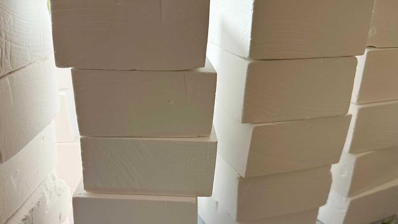 24 Chalk Blocks Crushed in Water with Cornstarch Bonus 