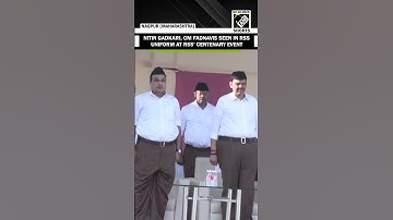 RSS members recite Sangh Prarthana, Nitin Gadkari, Devendra Fadnavis seen in RSS uniform in Nagpur