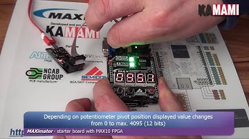 MAXimator (Altera MAX10 FPGA) example project: voltage meter based on internal ADC