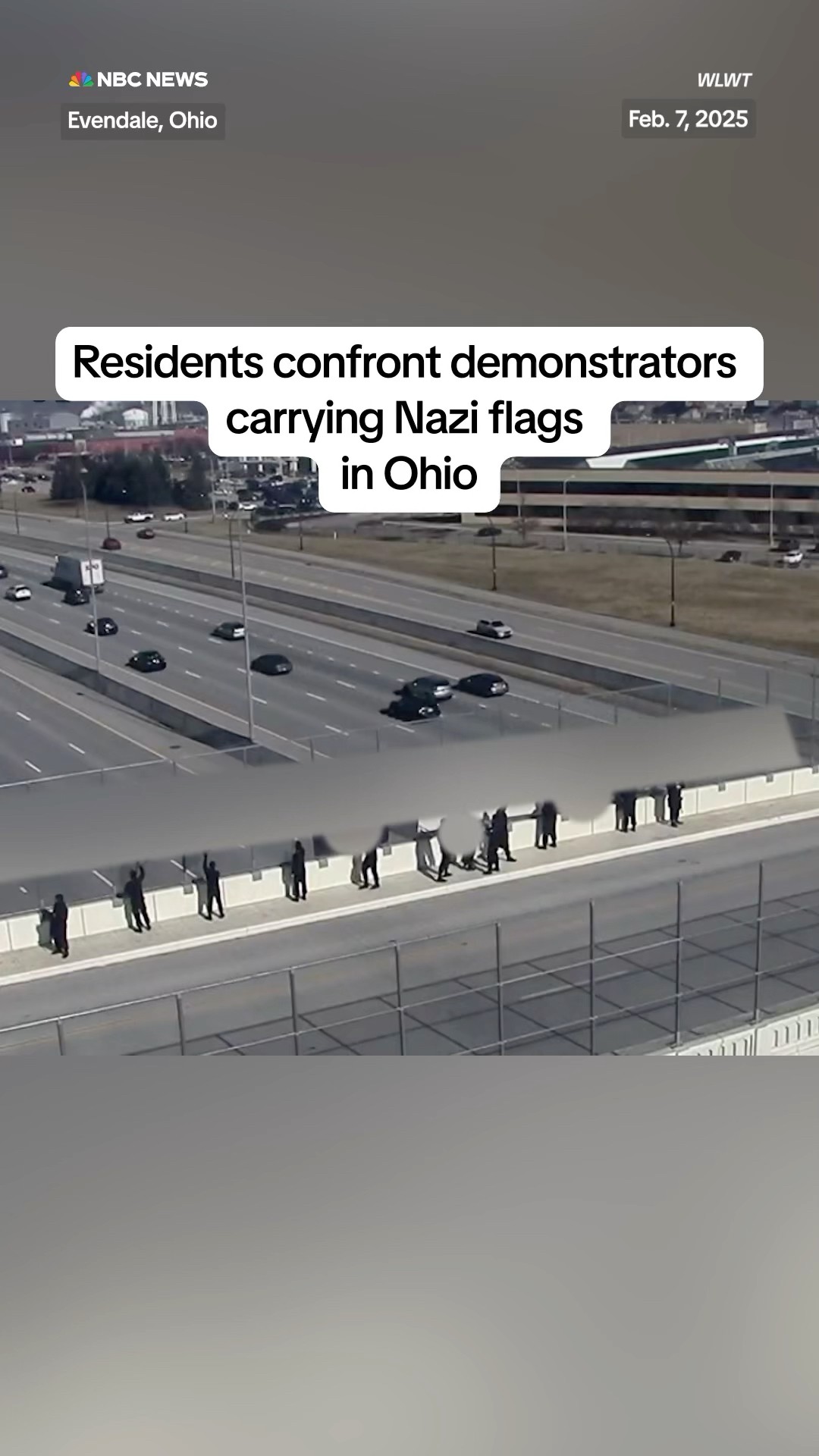 Residents confront demonstrators carrying Nazi flags in Ohio