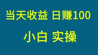 被动收入 | 网赚 | 原创实战网赚项目：新手小白简单快速赚钱，当天收益，日赚100+