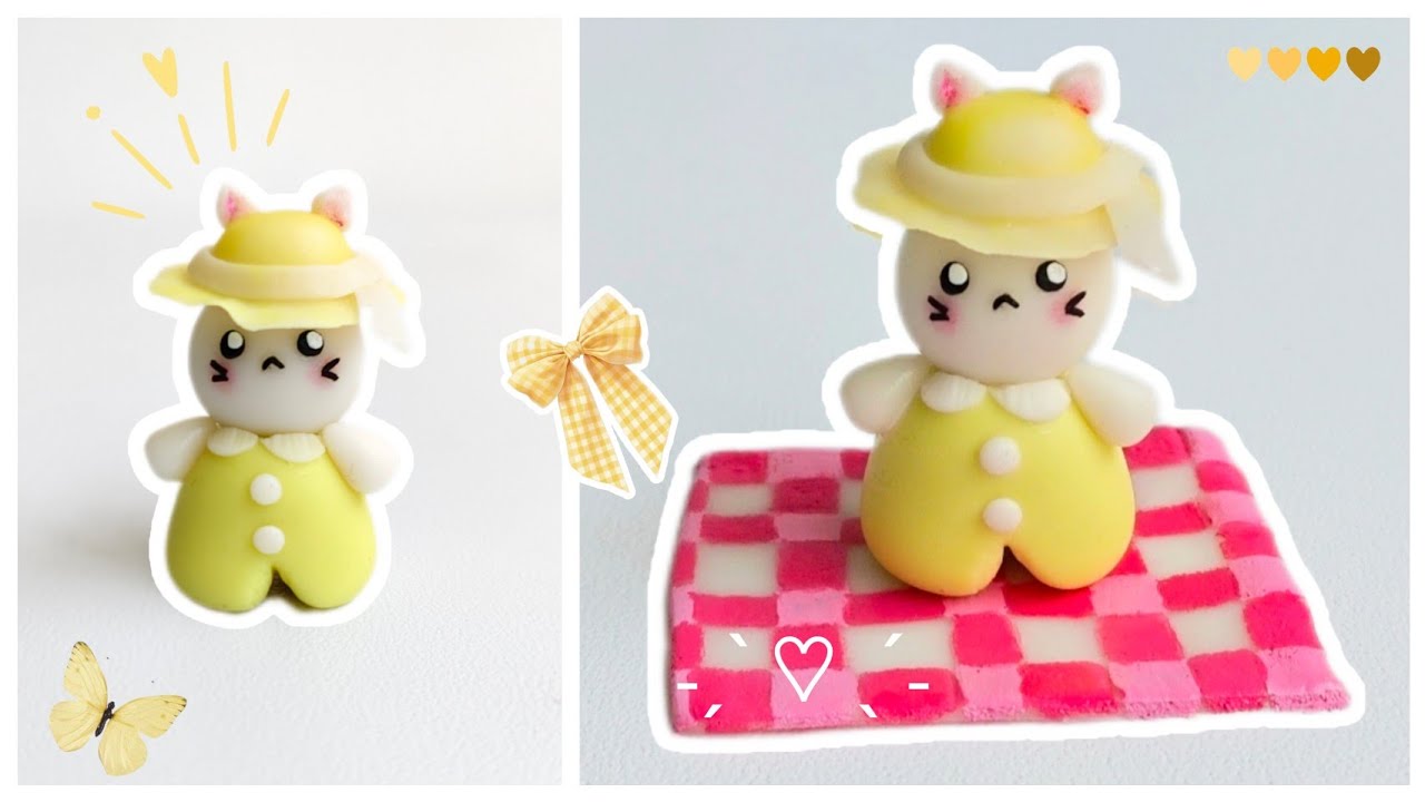 Making a Butter Kitty 🧈🐱 | Mini Clay Kitty Step by Step