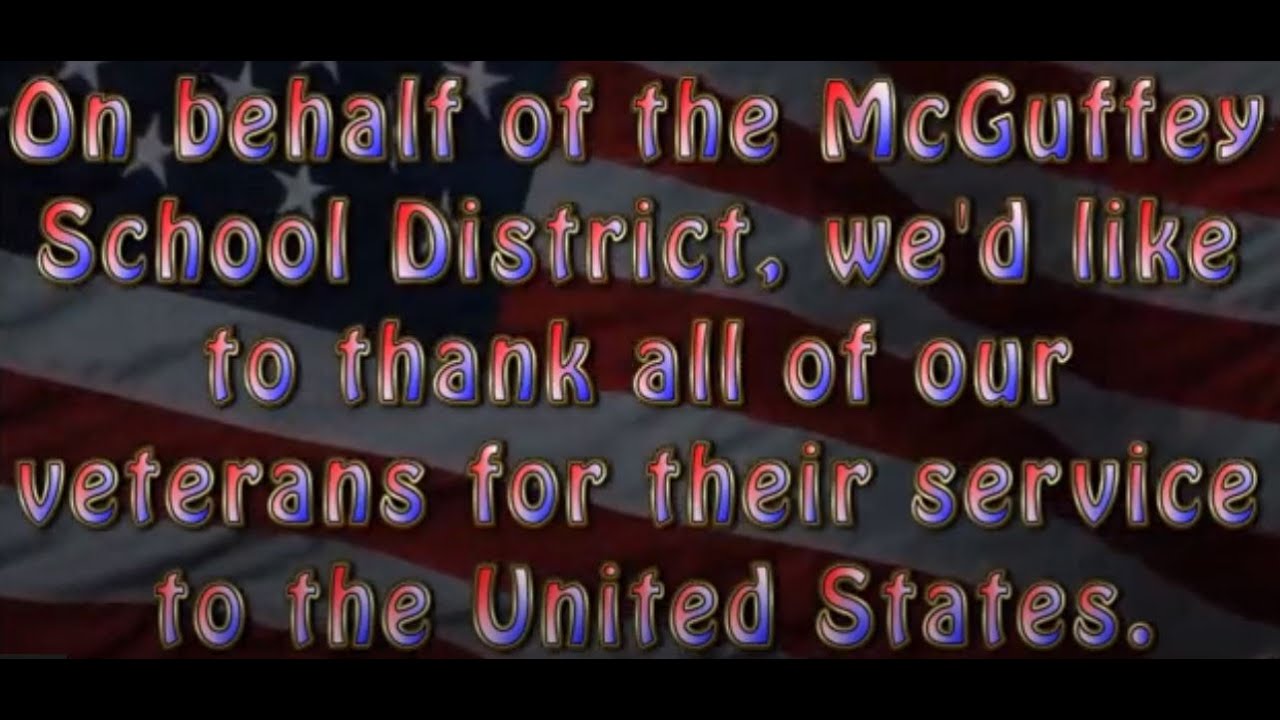 McGuffey School District Veteran's Day 2020