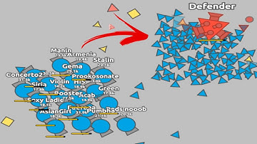 Diep.io multiboxing 20 overseers / fight Defender Boss (2TDM)