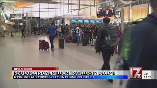 Holiday travel means long lines at RDU