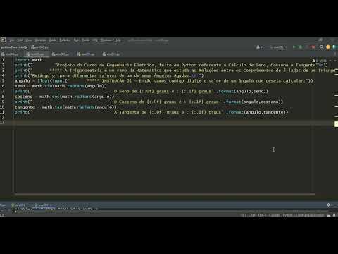 Python: Seno, Cosseno e Tangente. Cálculo de Forma simples e Objetiva.