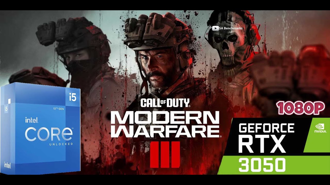 Modern Warfare 3 RTX 3050 i5 12500h 1080p gaming benchmark