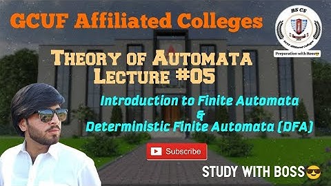 Theory of Automata | Lecture #05 | Introduction to Finite Automata & DFA Explained | BSCS | BSIT