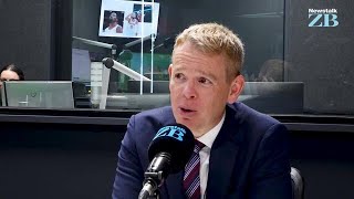 Labour Leader Chris Hipkins in studio with Newstalk ZB's Nick Mills