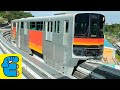 多摩都市モノレール1000系電車 中央大学・明星大学駅 多摩動物公園駅 立日橋 走行 Tama Intercity Monorail trains run through [English Subs]