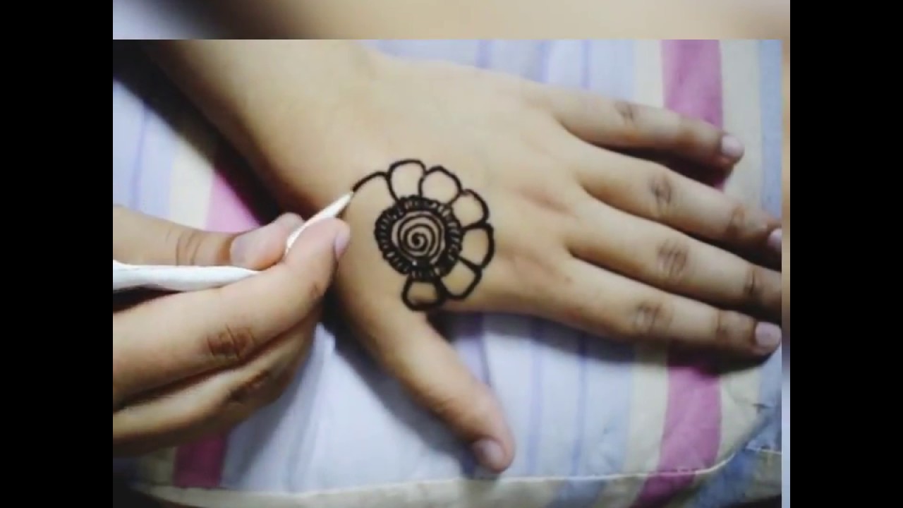 Simple Henna Tattoo Design Youtube
