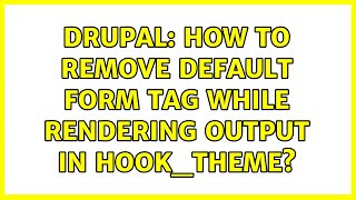 Drupal: How to remove default form tag while rendering output in hook_theme?