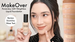 NEW MakeOver Powerstay Foundation REVIEW - SWATCHES - WEARTEST