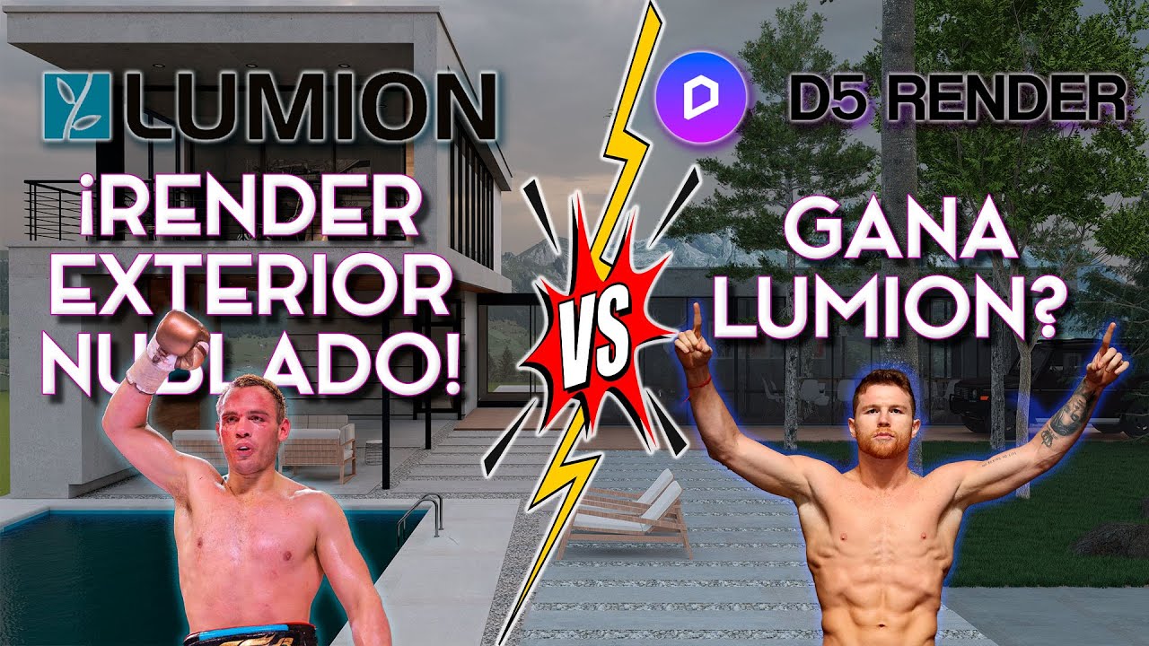 📸 LUMION 11 Vs D5 RENDER 2.1 📸 EXTERIOR NUBLADO - RENDER RAPIDO - YouTube