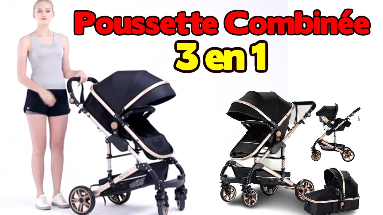 Poussette Combinée 3 en 1 Poussette Citadine Landau Poussette