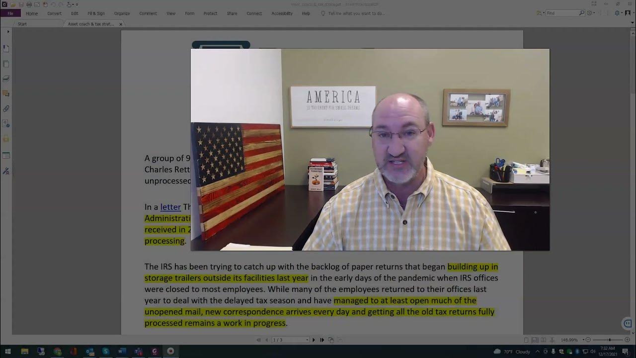 does the irs have a backlog