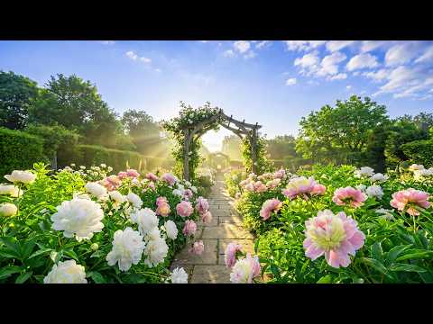(No Ads) 🌷 Morning Blossom Garden Piano | Soft Nature Sounds for Focus, Study & Deep Relaxation