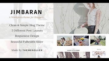 Jimbaran - A Clean & Responsive Blog Theme | Themeforest Website Templates and Themes