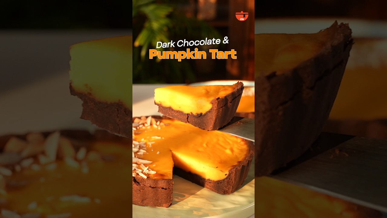 Тыквенный пирог с темным шоколадом | Уникальный рецепт десерта 