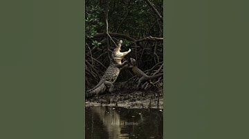 Saltwater Crocodile vs Monitor Lizard: Mangrove Mayhem