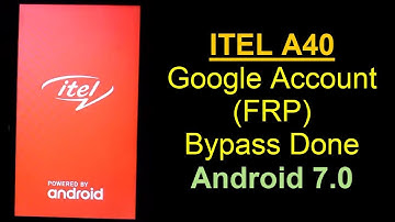 ITEL A40 FRP (Google Account) Lock Remove Done Without Box (Android 7.0)