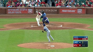 LAD@STL: Adams launches a solo home run to right